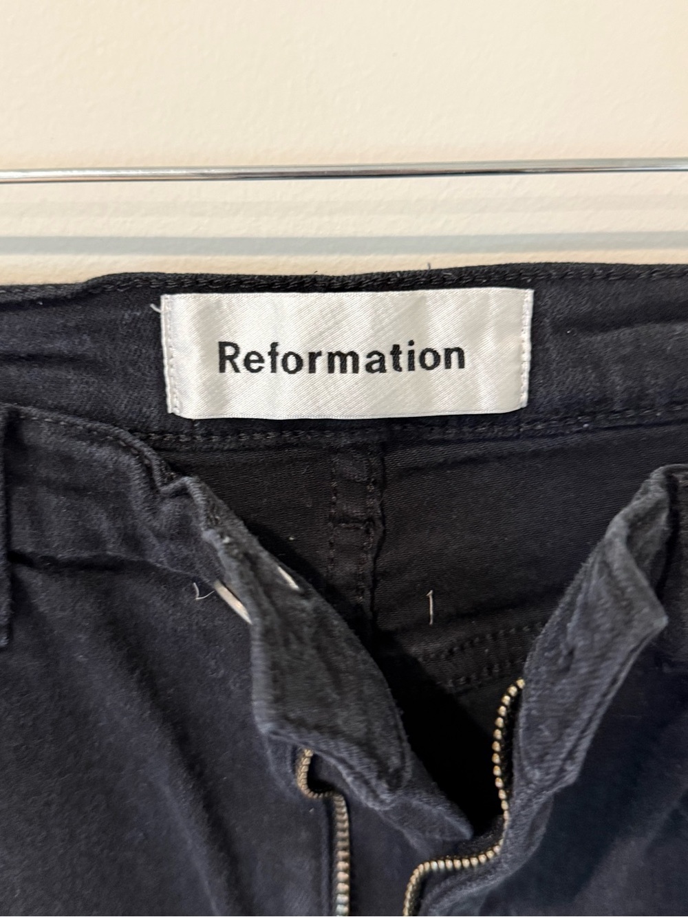 Reformation Black Stretch High-Rise Jeans